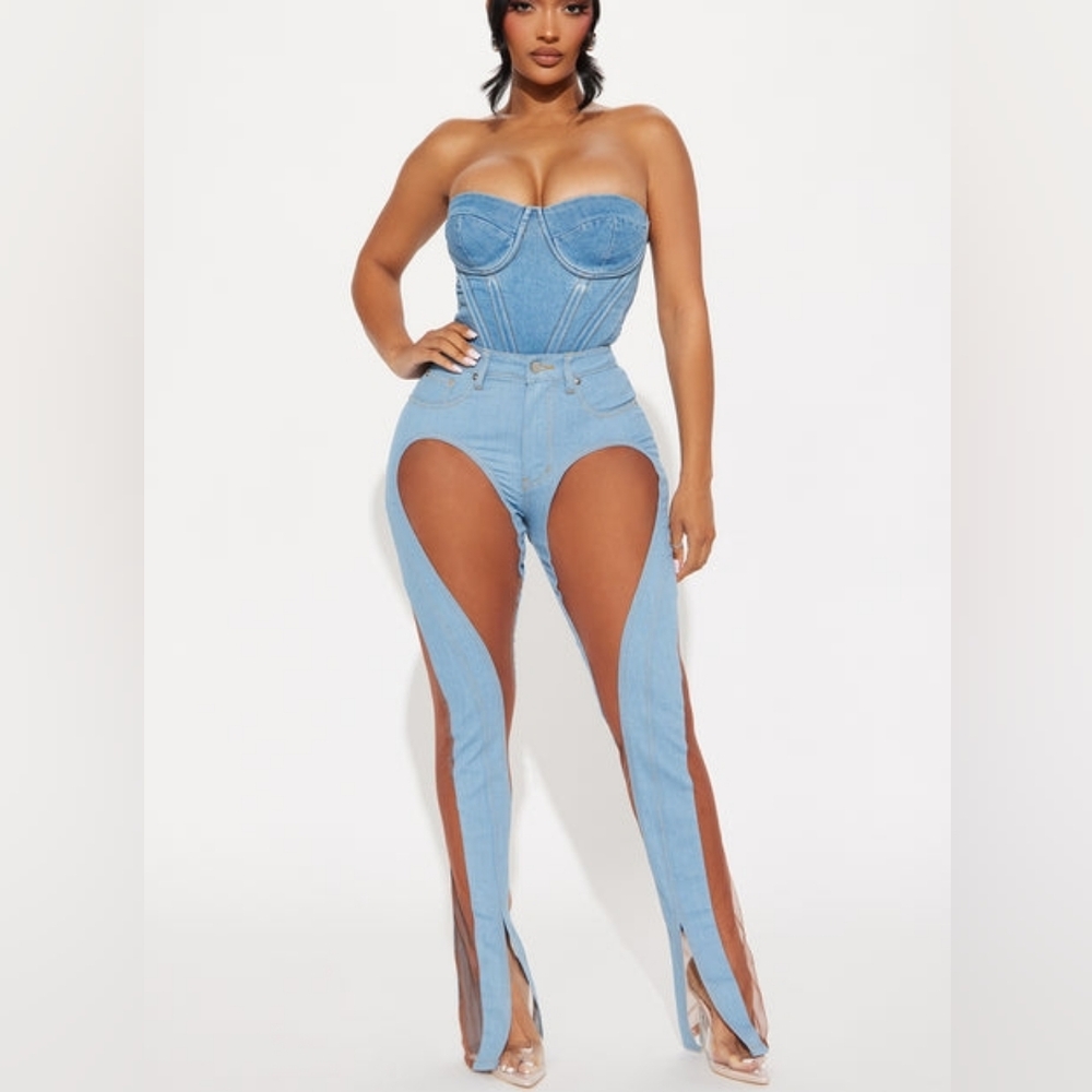 Better With You Mesh Bootcut Jeans